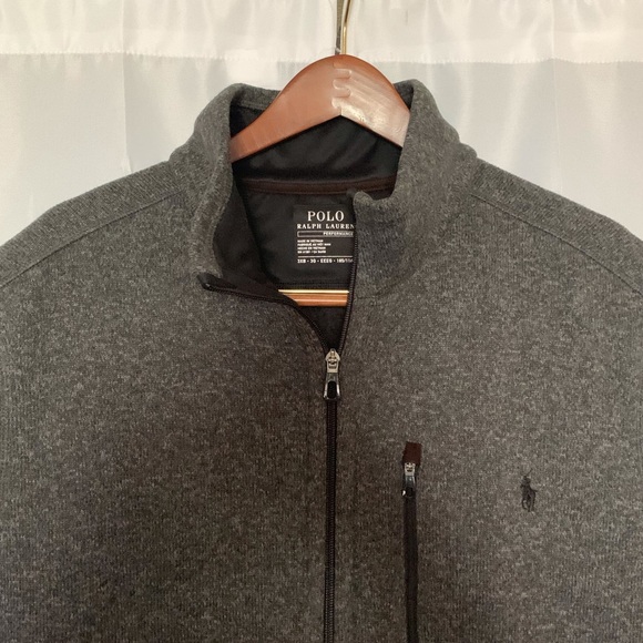 ralph lauren fleece mockneck pullover